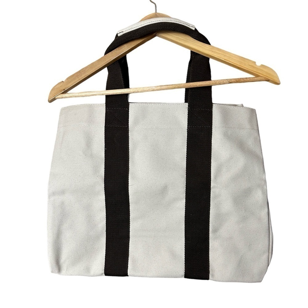 Le Bar Marche La Plage Oversized Beach Tote Curateur Rachel Zoe Beige NWT - Picture 7 of 10